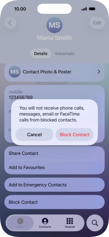Press Block Contact.