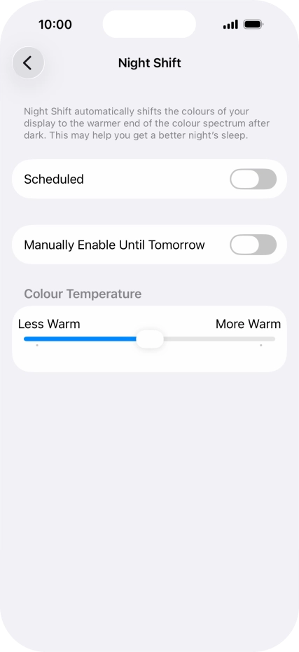 Press the indicator next to 