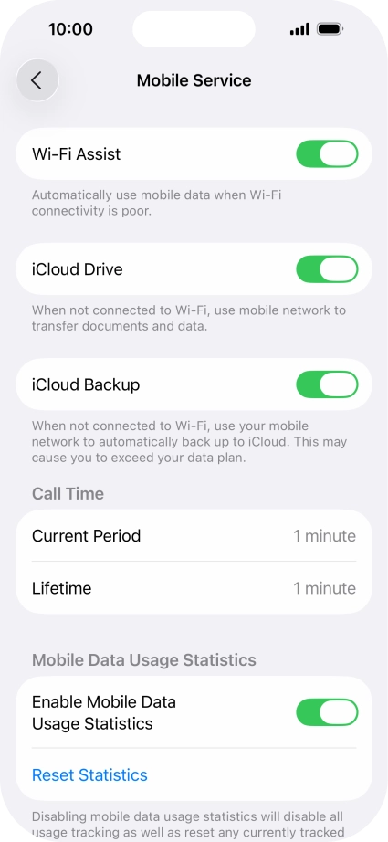 Press the indicator next to 