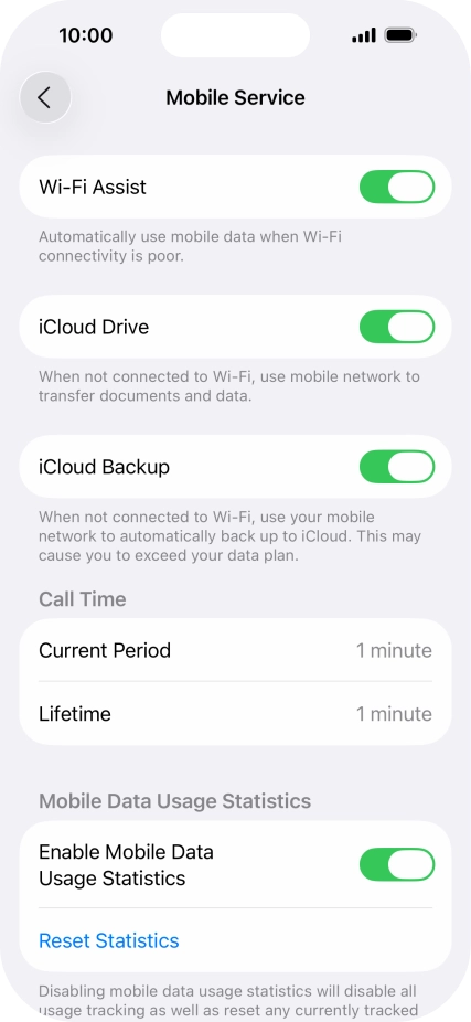 Press the indicator next to 