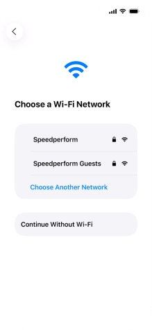 Press the required Wi-Fi network. Press the required Wi-Fi network.