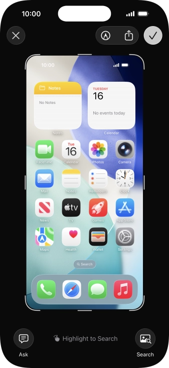 Follow the instructions on the screen to edit and save your screenshot.