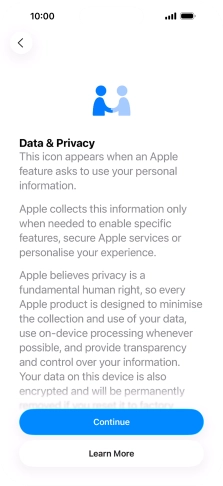 Press Continue. Press Continue.
