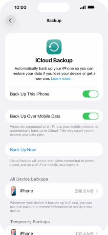 Press the indicator next to 