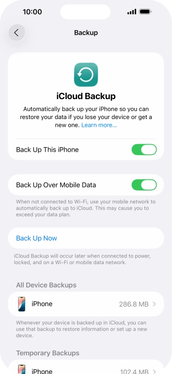 Press the indicator next to 