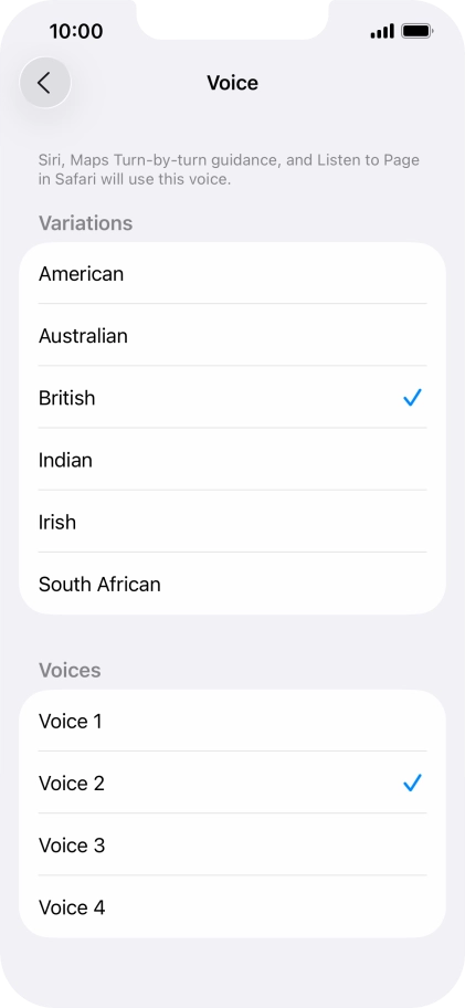 Press the required accent.