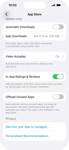 Press the indicator next to 