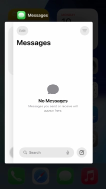 Slide upwards on the required application to end it.