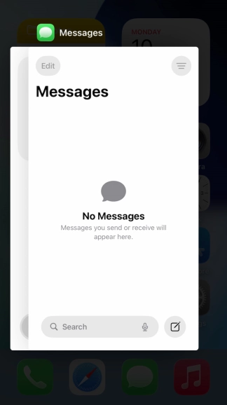 Slide upwards on the required application to end it.