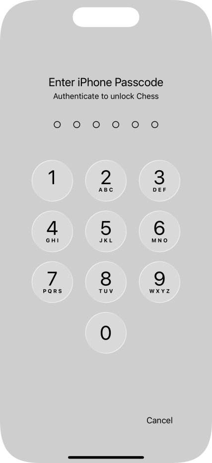 Use the phone lock code you created. The app is now no longer locked.