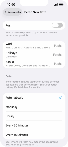 If you turn off the function, press the required setting. If you turn off the function, press the required setting.