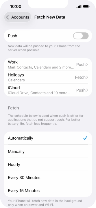 If you turn off the function, press the required setting. If you turn off the function, press the required setting.