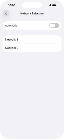 If you turn off the function, press the required network.