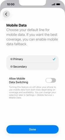 Press the indicator next to 