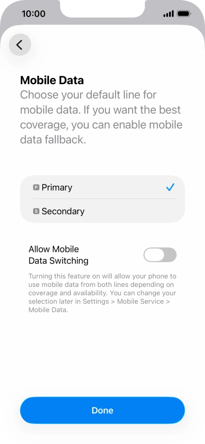Press the indicator next to 