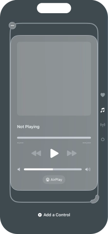 Press the remove icon on the required Control Centre page to remove it from Control Centre.