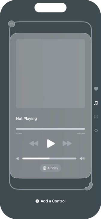 Press the remove icon on the required Control Centre page to remove it from Control Centre.