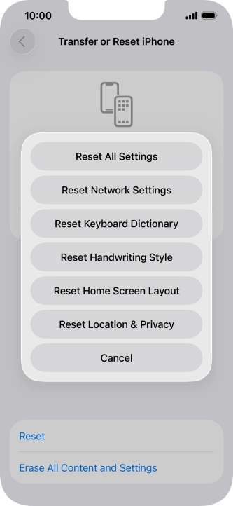 Press Reset Network Settings.