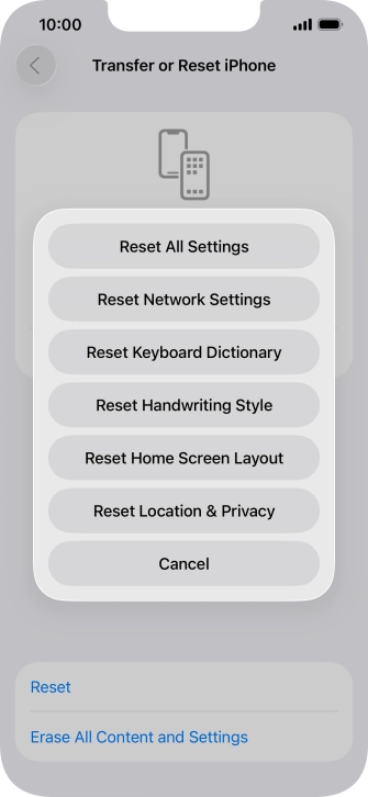 Press Reset Network Settings.