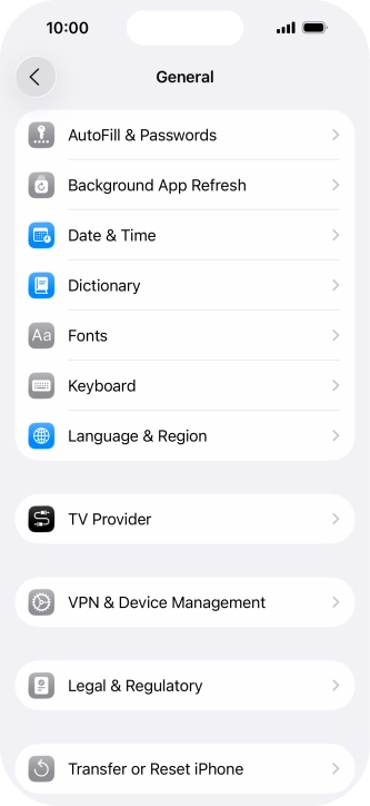 Press Language & Region.