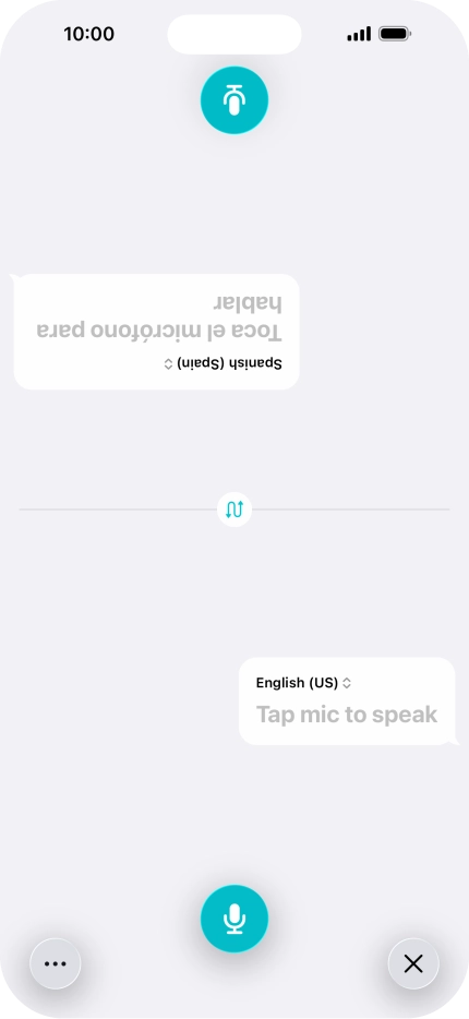 Press the end icon to end two-way view.