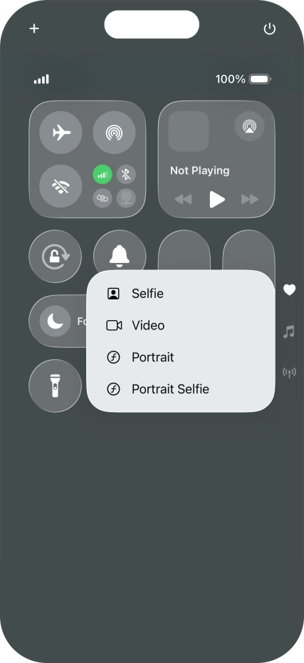 Press and hold the required function to see more actions.