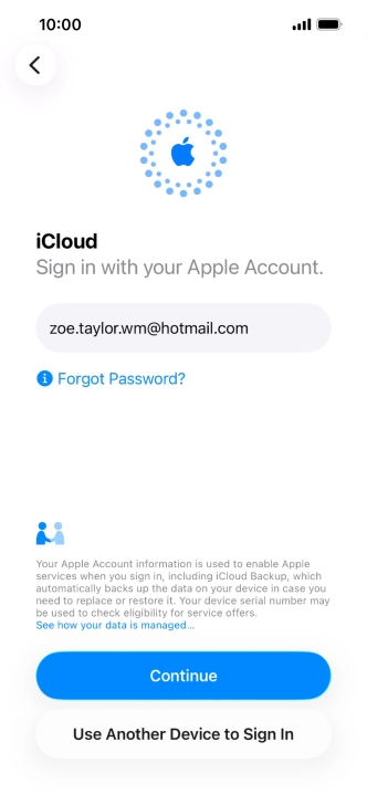 Press Continue. Press Continue.