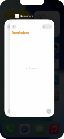 Slide upwards on the required application to end it. Slide upwards on the required application to end it.