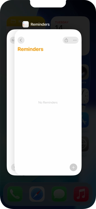 Slide upwards on the required application to end it. Slide upwards on the required application to end it.