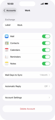 Press Delete Account.