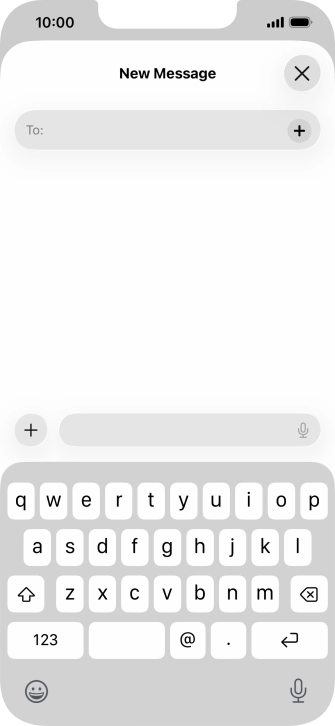 Press To: and key in the first letters of the recipient's name.