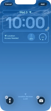 To customise the way the lock screen date is displayed, press the date widget and follow the instructions on the screen to select the required widget display mode.