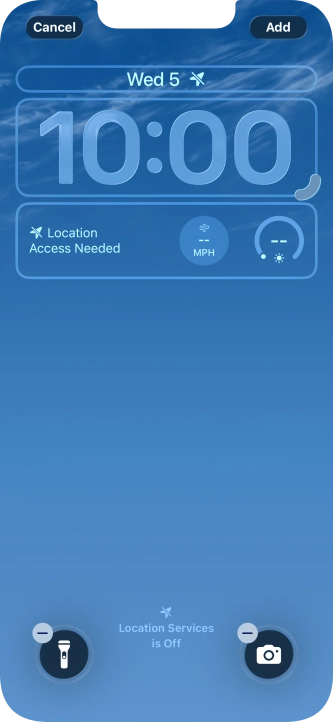 To customise the way the lock screen date is displayed, press the date widget and follow the instructions on the screen to select the required widget display mode.
