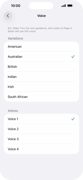 Press the required accent.