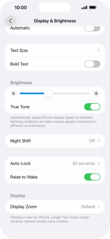 Press the indicator next to 