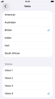Press the required accent.