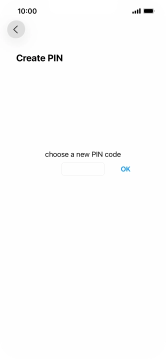 Key in a new four-digit PIN and press OK.