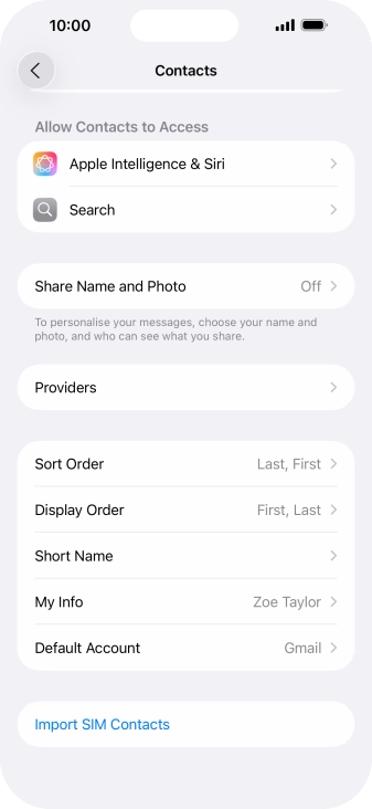 Press Import SIM Contacts. Press Import SIM Contacts.