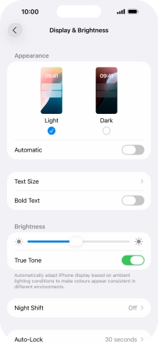 Press and drag the indicator below 