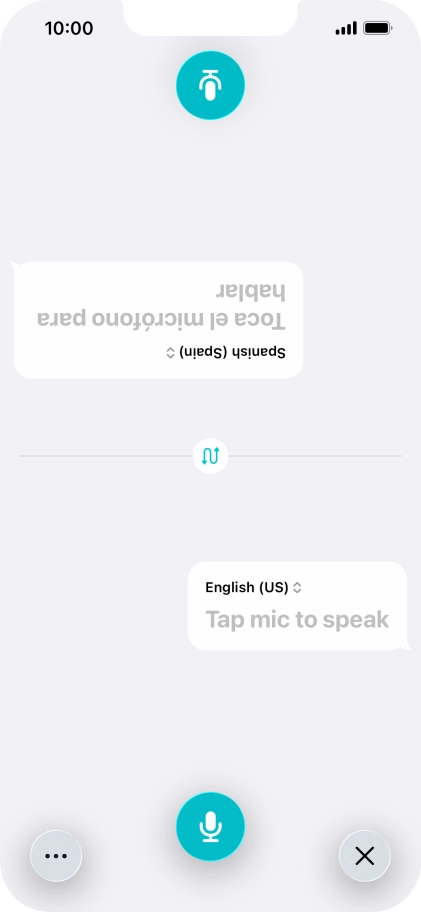 Press the end icon to end two-way view.