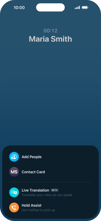 Press Live Translation and follow the instructions on the screen to select the required language settings.