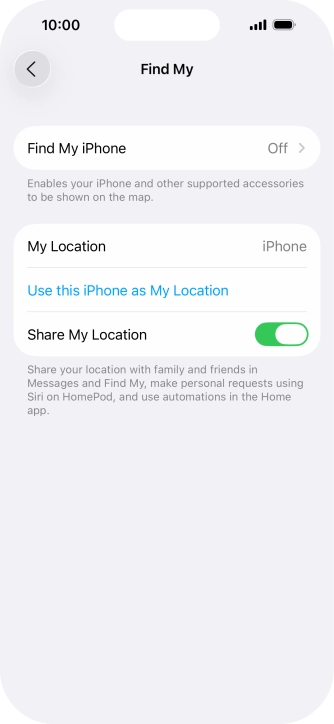 Press Find My iPhone. Press Find My iPhone.