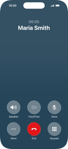 Press More during an ongoing call.