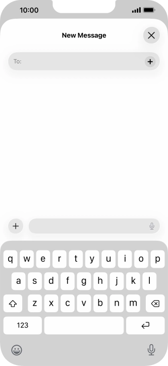 Press To: and key in the first letters of the recipient's name.