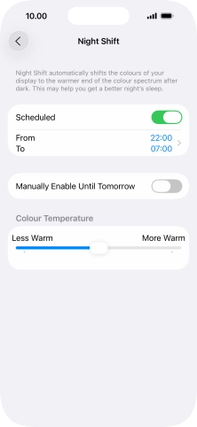 Press the indicator next to 