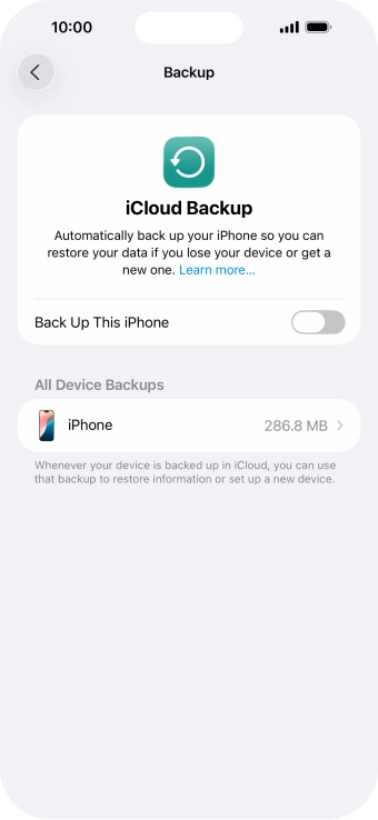 Press the indicator next to 