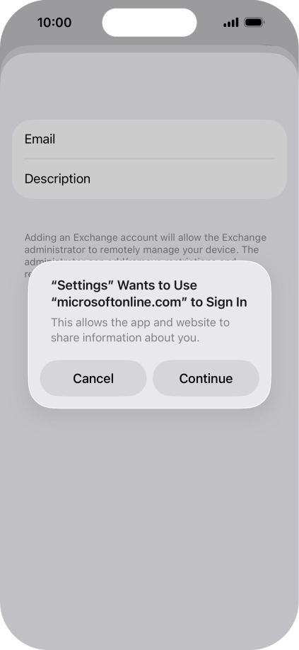 Press Continue. Press Continue.