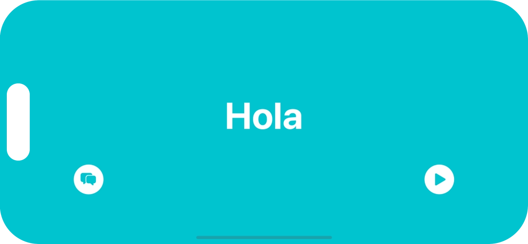 Press the split view icon to go back to display of both languages.