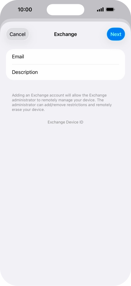 Press Description and key in the required name.