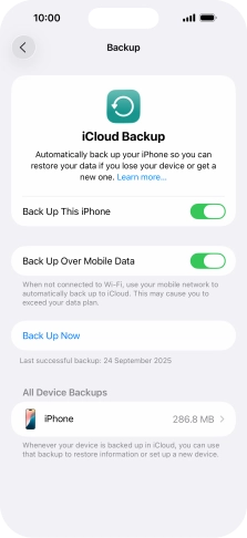 Press the indicator next to 